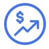 Increase costs icon